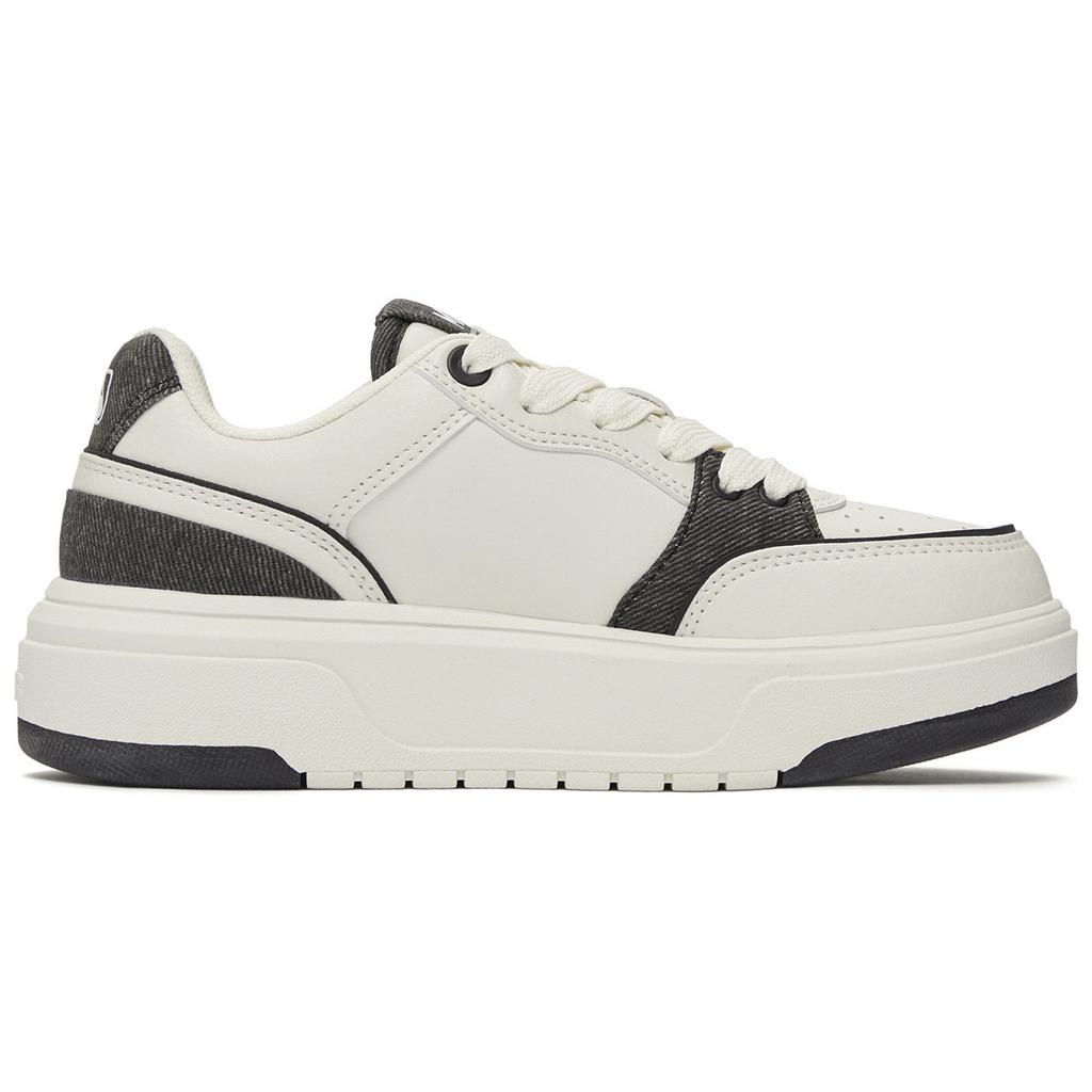 MLB Zapatillas de Skate de Caña Baja Gruesas de Cuero Sintético Antideslizantes para Aumentar la Altura Unisex Negro 3ASXD015N-