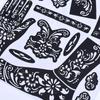 Reusable Tattoo Stencils Body Art Tattoo Temporary Hand Art Stickers Henna Template Tattoo Sticker