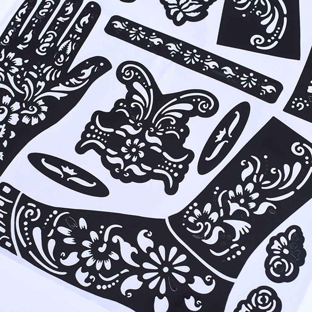 Art Tattoo Stencils Waterproof Henna Template Hand Art Stickers Tattoo Sticker Tattoo Temporary