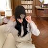 3D Flower Warm Fall Winter Hat Polyester Handmade Beanie Floral Knitted Beanie Hat  Outdoor Wear