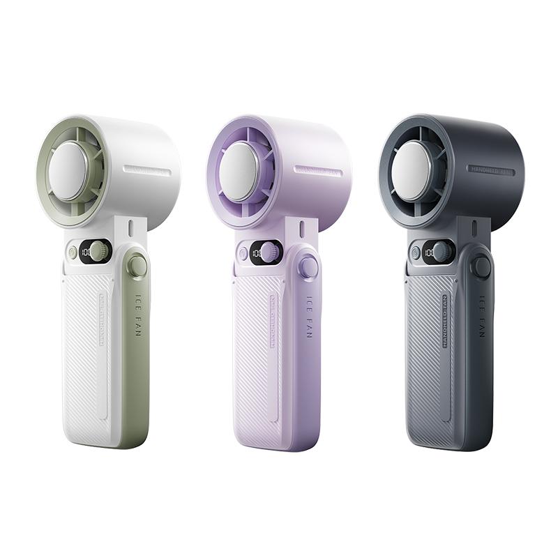 Portable Rechargeable Handheld Foldable Mini USB Table Desktop Fan Portable & Wearable Neck Fan Air Conditioner With Led Display Color box&usb