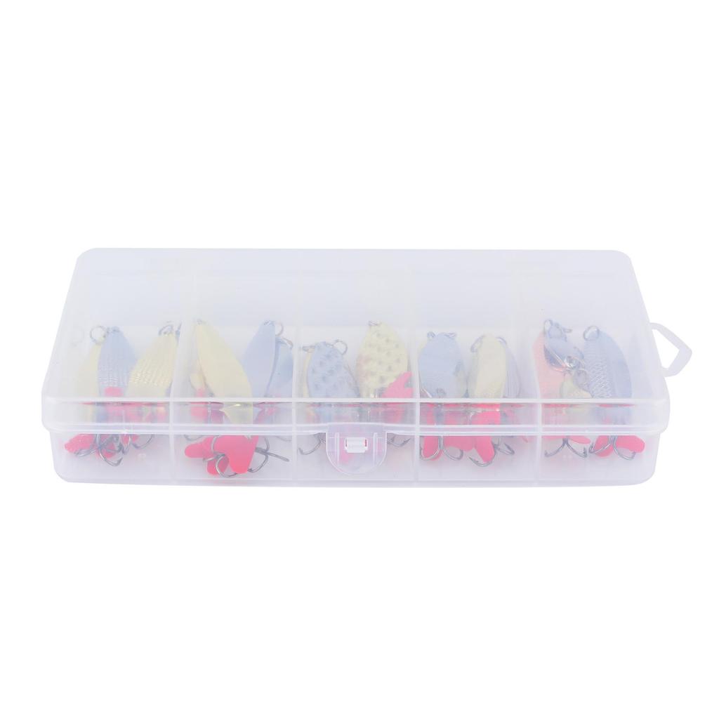 Cross 5-Compartment Sequin and Spoon Lure Set, 20-Piece Universal Fishing Bait Collection