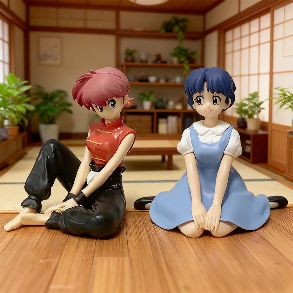 sold Original BANPRESTO Ranma 1/2 Relax Time Shampoo Tendou Akane Ranma PVC Figure Model Collector Figurine Toy
