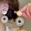 No Piercing Metal Mesh Pleated Hollow Geometric Ear Clips, Retro High-end Niche Fashion Earrings for Women