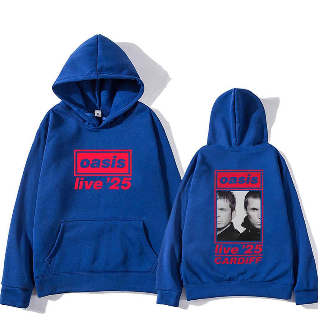 Oasis Live'25 CARDIFF Autumn Winter Hoodie Men Women's 2025 Tops Fashion Hip Hop Streetwear Vintage Fleece Long Sleeve Pullovers
