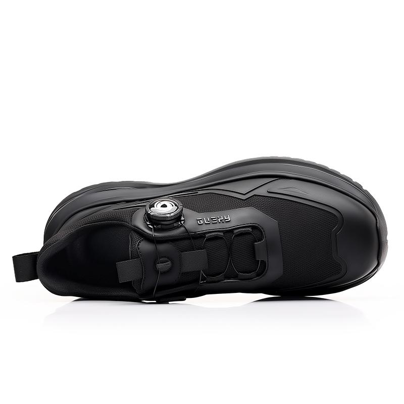 Men's Shoes Breathable Lace-Free Casual Sports Running Dad Air Cushion Black Work Hiking Shoes