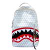 Shark Print Student Backpack, Large Capacity, Trendy, Fun, and Fashionable