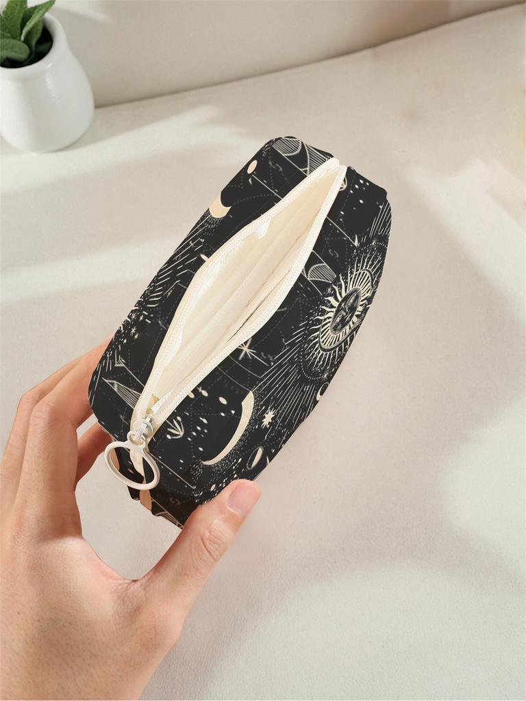 1 portable sanitary napkin storage bag, made of moon star pattern and diamond mesh , lightweight women's tissue bag