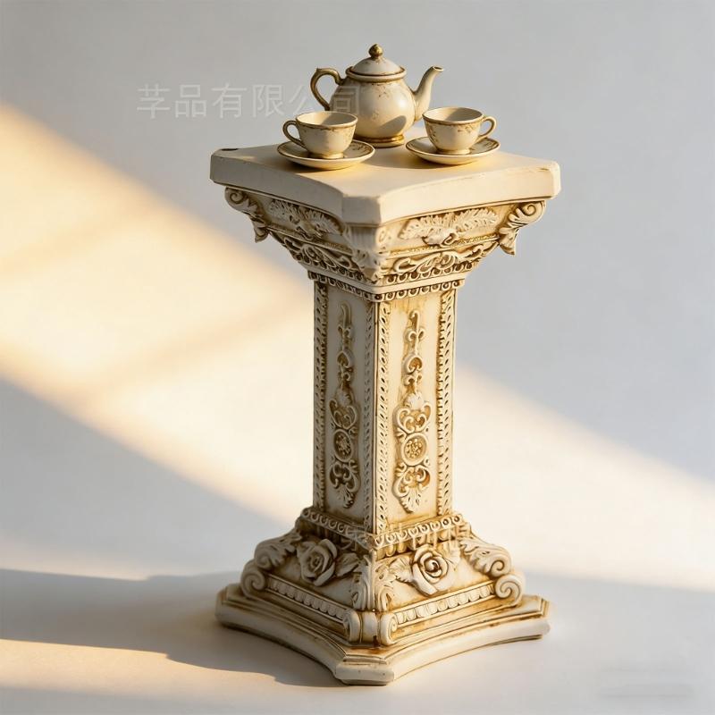 Roman Pillar Garden Statues Resin Roman Column Figurines Display Pedestal Stand Sculptures Garden Outdoor Indoor Decors