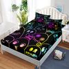 Colorful Butterfly Fitted Sheet Bed Mattress Protector Animal Bedding Elastic Sheets Kids Twin Full Queen King Size Bed Cover