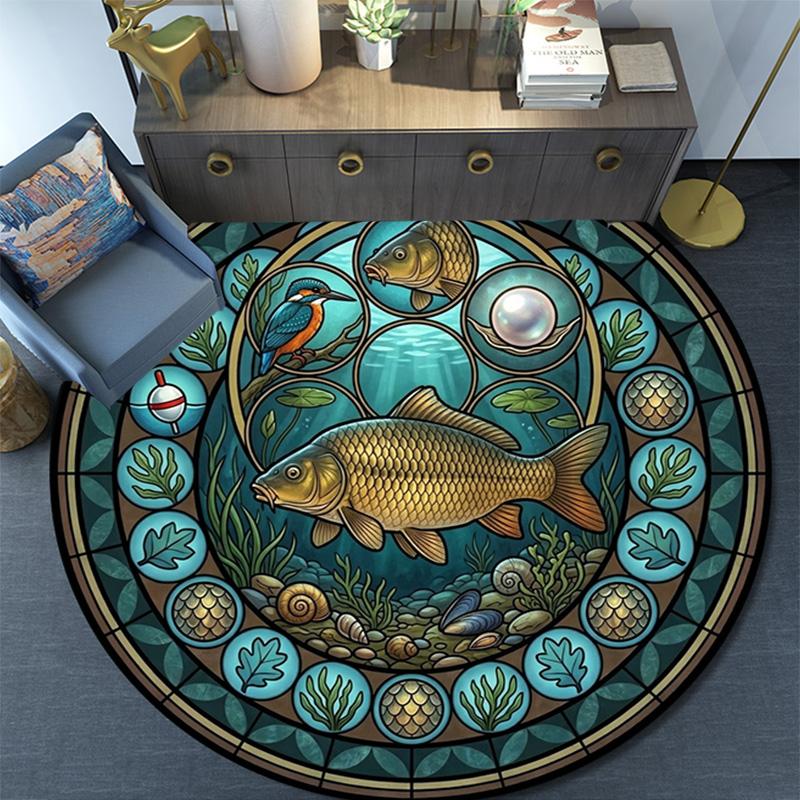Festival Symbols Round Area Rug Under Office Chairs Bedroom Living Room Home Decor