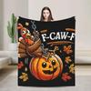 FCawF Rooster Meme Funny Chicken Fcawf Breast Cancer Awareness Blanket Super Warm Winter Bedding Throw for Chair Sofa Bed Cover