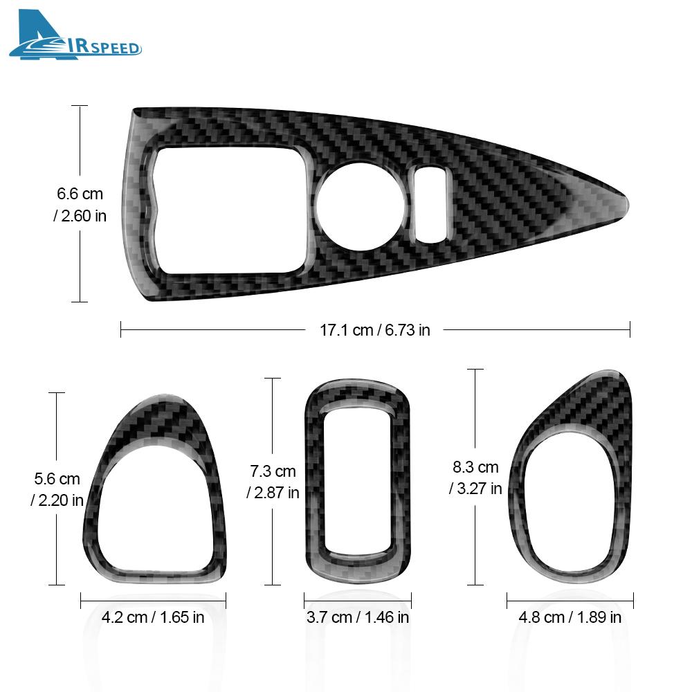 Echte Weiche Kohlefaser für Chevrolet Corvette C6 2005 2006 2007 2008 2009 2010 2011 2012 2013 Türfenster-Knopfpanel Aufkleber