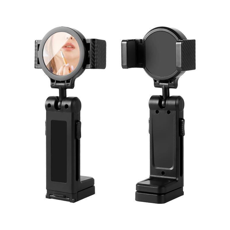 

Portable Foldable Travel Phone Holder with Mirror for Airplane & Train Tables