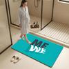 Abstract English Words Floor Mat Diatomite Bath Mat – Highly Absorbent, Non-Slip, Quick-Drying Bathroom Rug
