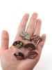 10Pcs Painted Fan Wooden Pendant DIY Crafts Supplies Hanging Ornaments Retro Wood Slices Home Decor.