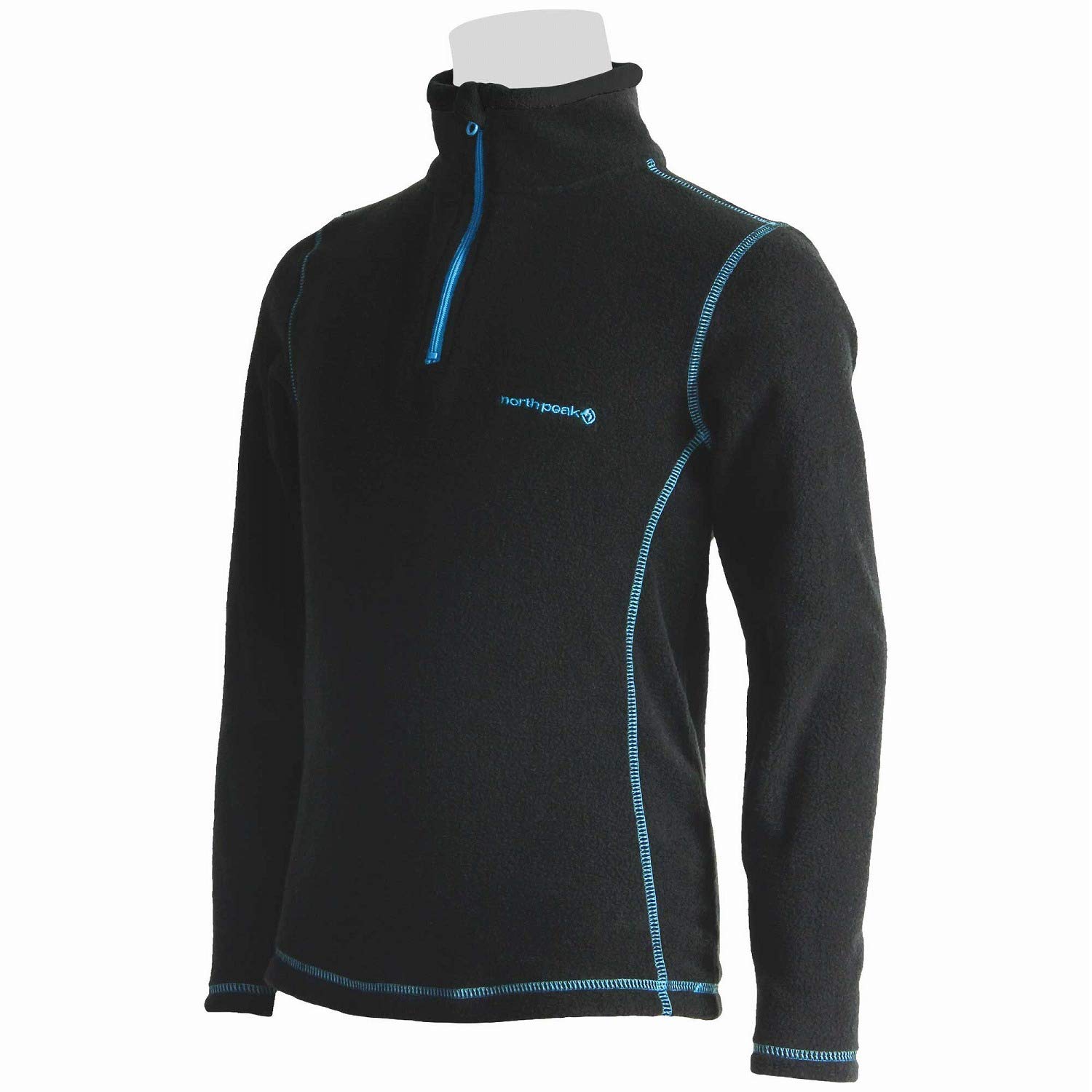 

North Peak BL Inner Long and Size Fleece Warmth and Cold Protection NP-8058 Shirt, Sleeve, Half-Zip, Kids Juniors (120cm), Material, синий