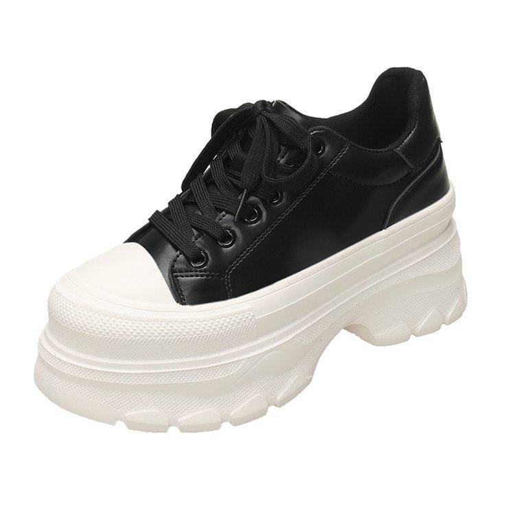Thick-soled versatile little white shoes women's autumn new small height-increasing muffin shoes lightweight casual women's board shoes