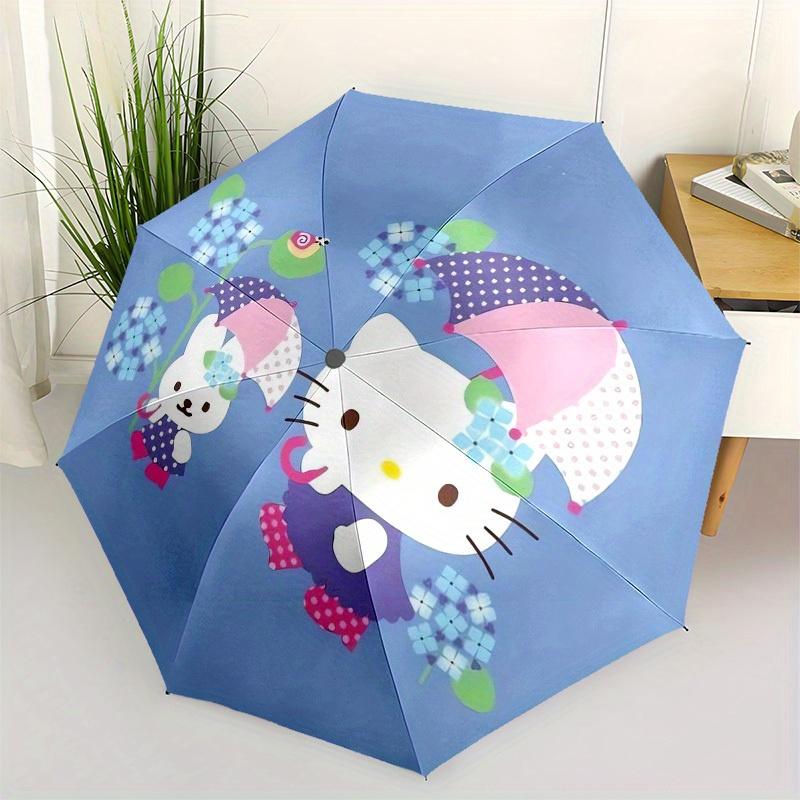 

1pc Hello Kitty Day Adventure Umbrella with Plastic Handle,Suitable for All Seasons Home Travel Outdoor UmbrellaSanlio523