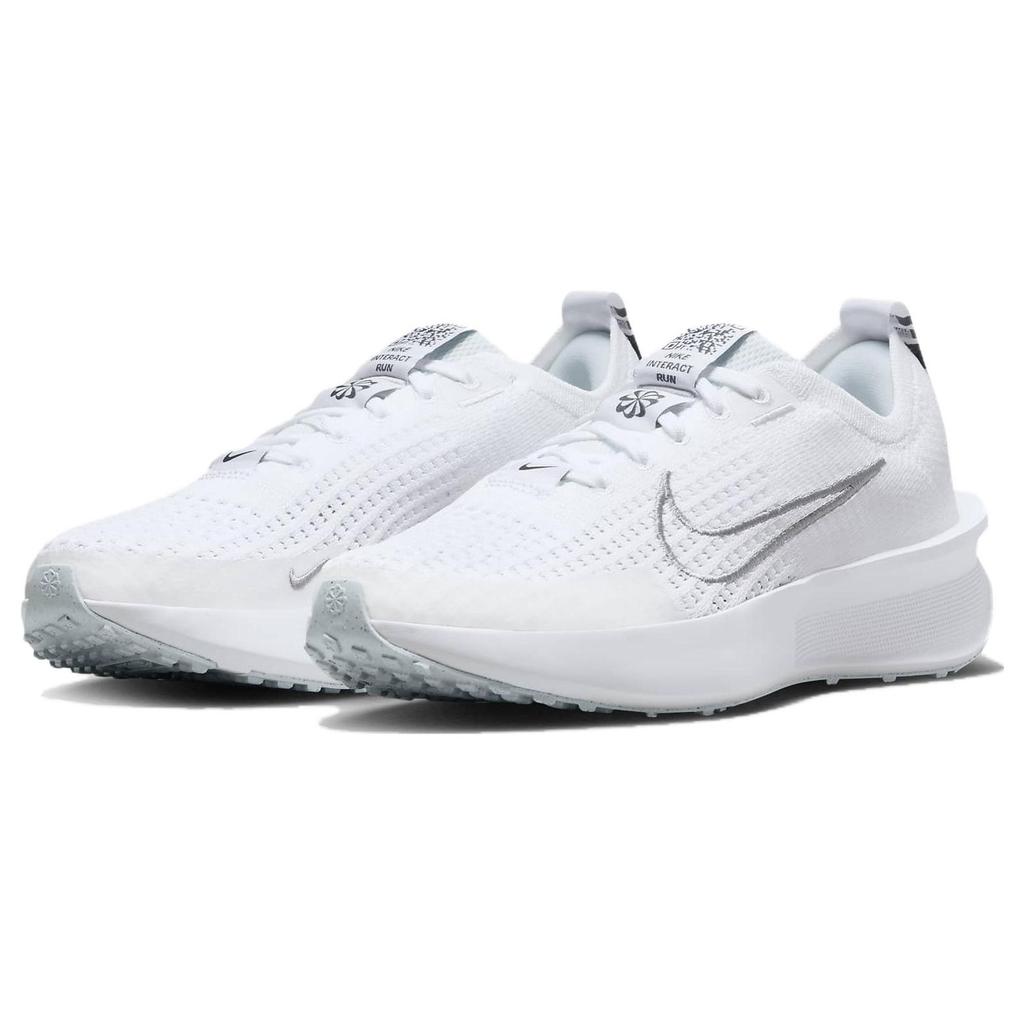 Nike  Interact Run White Metallic Silver Women Sneakers Pure-Platinum FD2292-100
