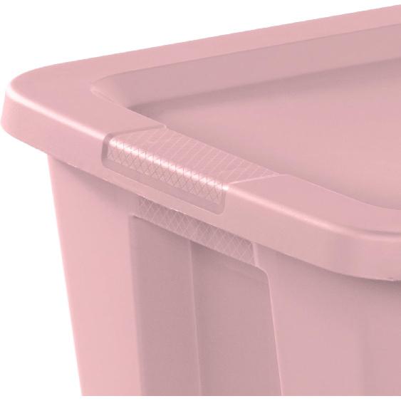 Modern Plastic 18 Gallon Tote Box, Pink