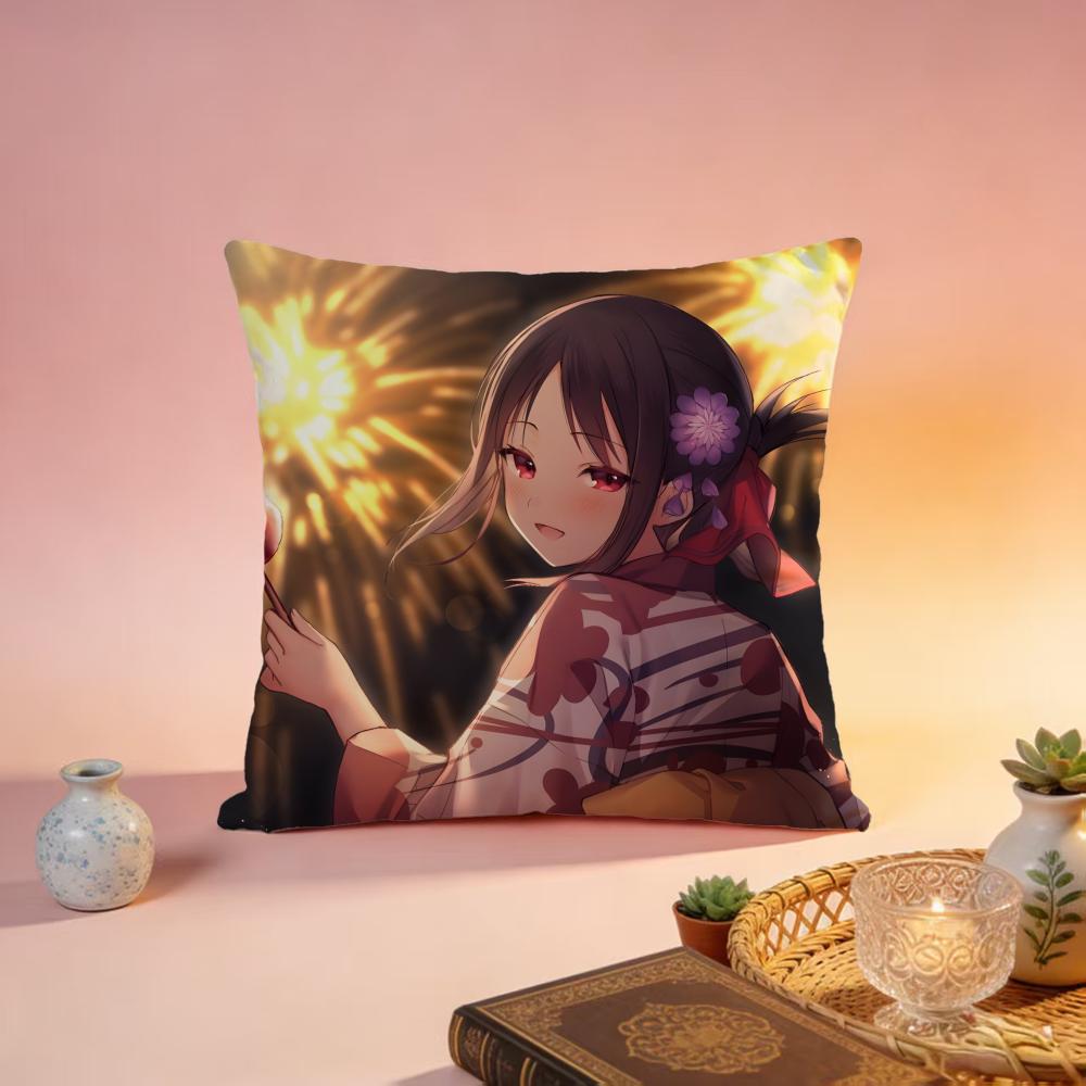 Fashion KKaguyasama Love Is Wared Cushion Cover Premium SkinFriendly Pillow Case MultiPurpose for Home Office Travel