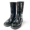 Excellent Boots Monogram Rain Black Rubber Women 38 Used