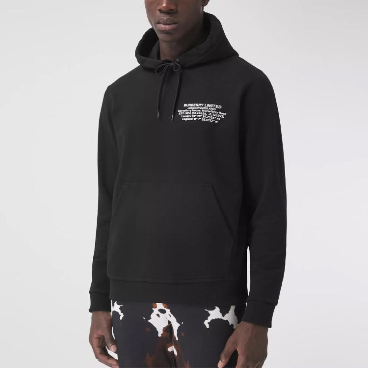 Burberry Location Print Drawstring Hoodie 80427531
