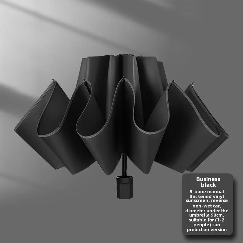 

Автоматическая блокировка Портативный Большой Зонт Утолщенный Усиленный Мужской Зонт-крюк Складной Дождь И Солнце Двойного Назначения Женский Специальный