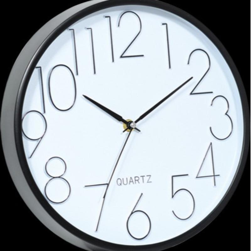 11-inch Silent Wall Clock Simple Clock Living Room Wall Hanging Clock Three-dimensional Digital Quartz Clock Silent Quartz Clock