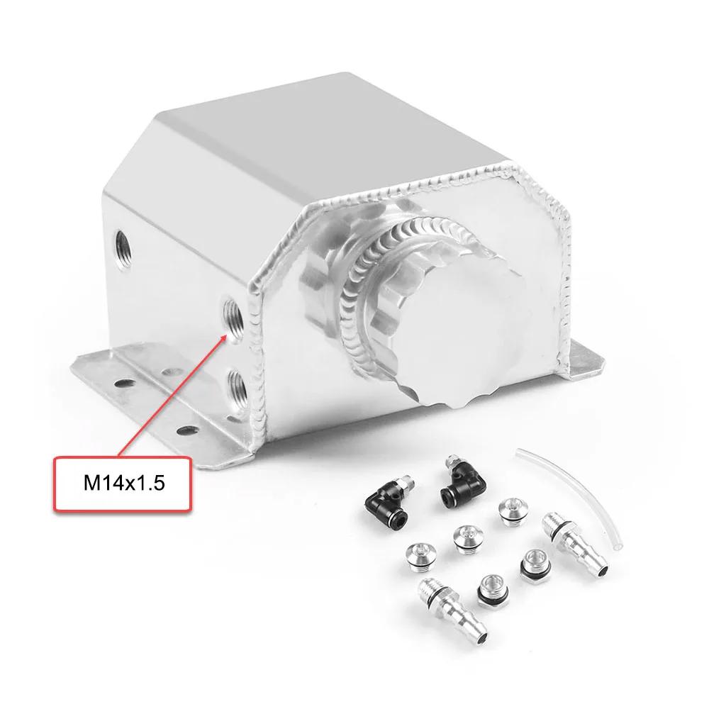 1L Alloy Aluminium Engine Oil Pot Universal Oil Catch Breather Tank Radiator Coolant Overflow Bottle Car Parts Tool Accessories