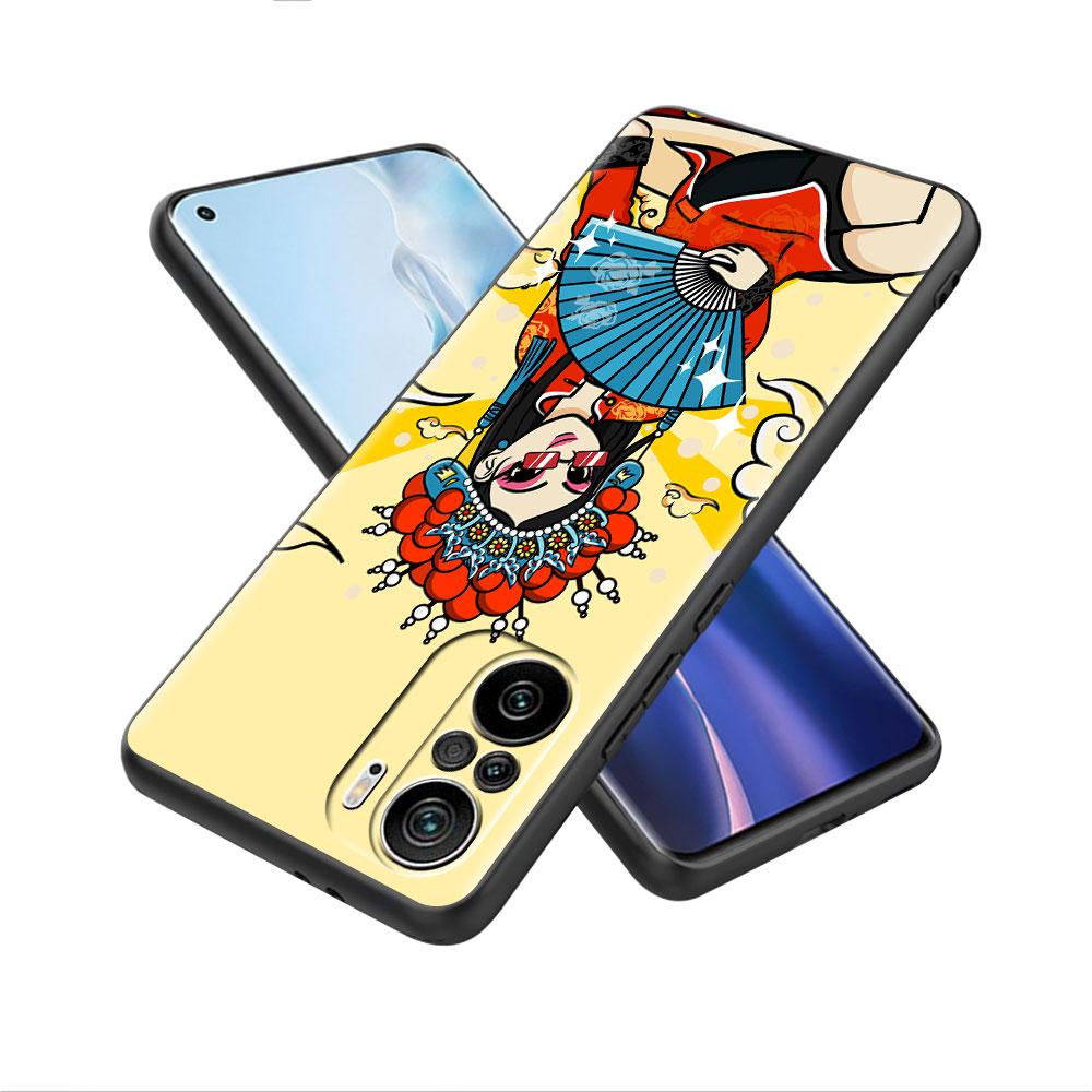 Case For Xiaomi Mi Poco X3 NFC X4 Pro F3 F4 GT M4 M3 F1 C40 11 Lite 11T Soft Silicone Funda Phone Cover Opera Retro Girl Shell