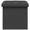 Foldable Storage Bench Dark Grey Linen