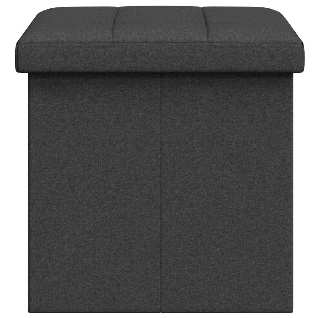 Foldable Storage Bench Dark Grey Linen