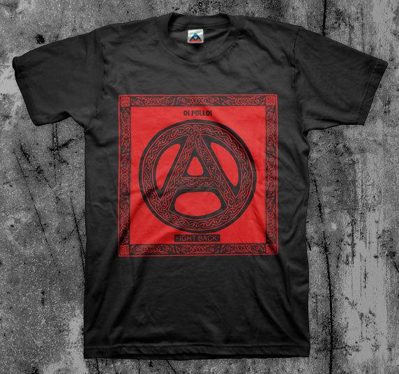 Oi Polloi Fight Back T shirt (Conflict Aus-Rotten Discharge Crass Sub Humans) Unisex T-Shirt XL