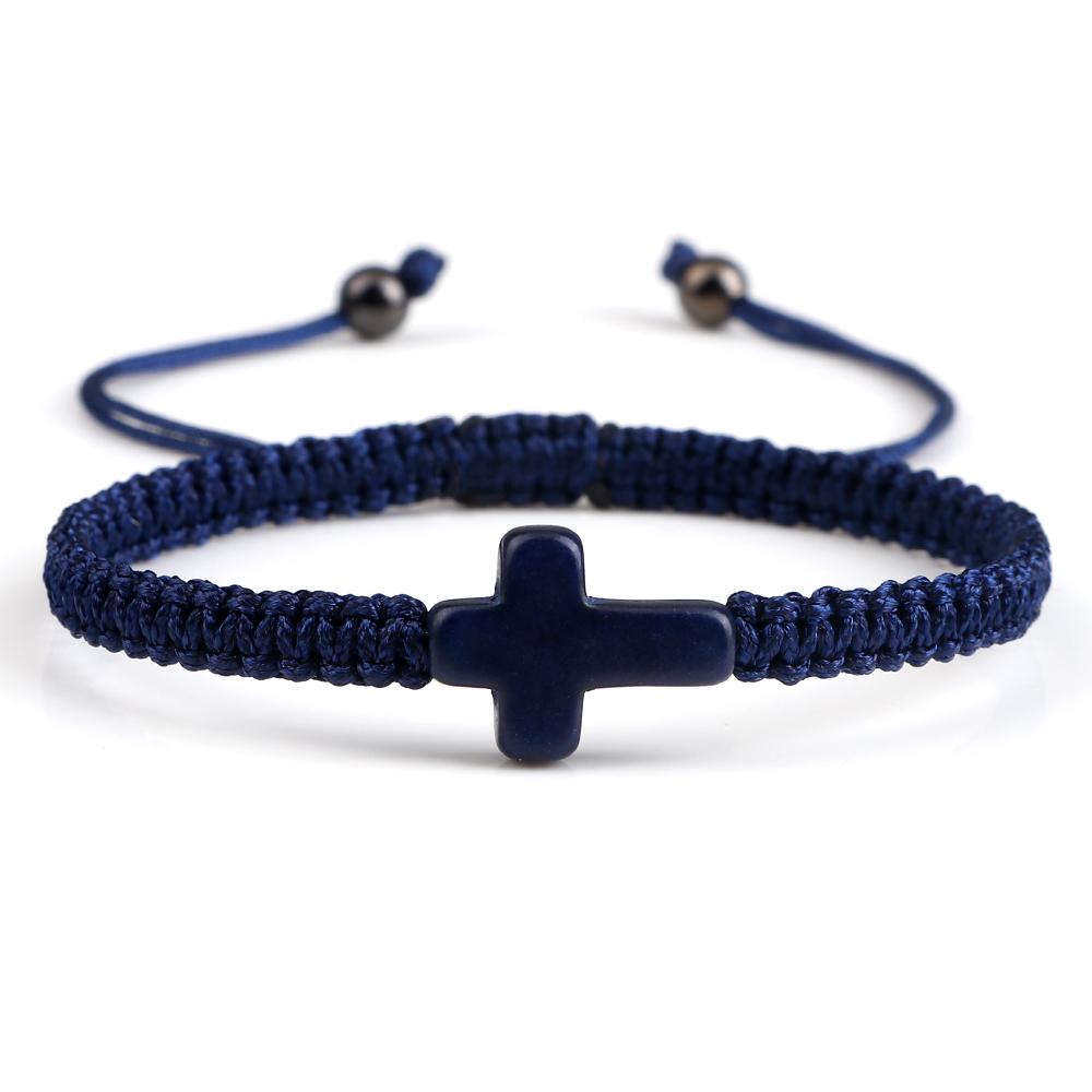 Neues Gebetskreuz Geflochtenes Armband Damen Herren Roter Nylonfaden Partnerarmbänder Verstellbar Yoga Heilung Armreif Kette Schmuck Geschenk