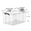Shixun 45L Transparent Under-Bed Storage Container