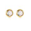 Simple round fritillary earrings ice cracked stud earrings warm light luxury retro high sense fresh daily earrings women