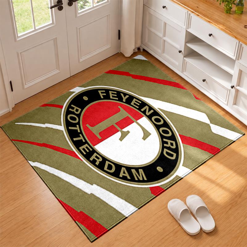 Feyenoord Rotterdam Teppich Fußmatte für Wohnzimmer oder Schlafzimmer Schutzmatte unter dem Stuhl Bürodekoration Weihnachtsgeschenk Geburtstagsgeschenk