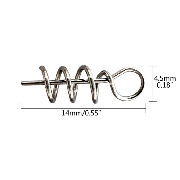 100Pcs Fishing Hook Stainless Steel Spring Fishing Tackle Fishing Lock Accessory