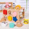 Animal Shape Wooden Color Blocks For Kids Diy Assembly Educational Cognitive For