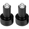 Pair of 22mm Universal Aluminum Motorcycle Grip Handlebar Ends Weight Balance Plug Black Universal Handlebar Weight Motorbike Motorbike Handlebar