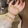Natural Citrine Hair Crystal Bracelet With Pearl Beads Women Minimalist Fashion Jewelry 2025