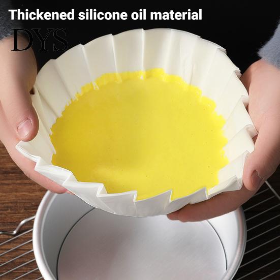 Individual Paper Trays for Baking 50 Pcs Basque Burnt Cheesecake Liners, Pre Folded Non Stick Parchment Cups Liners Cake 4/6/8 Inch Molds, Food Grade