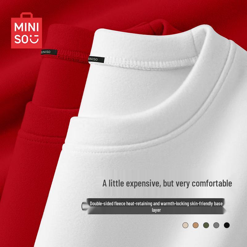 MINISO Men's Winter Thermal Long-Sleeve Base Layer T-Shirt