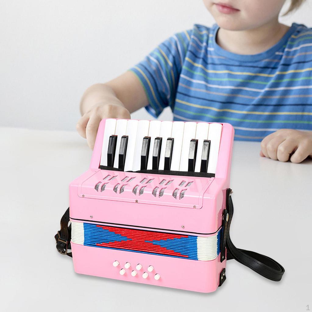 17 Keys 8 Bass Piano Accordion Educational Musical Toys Lightweight Kids Toy for Boys