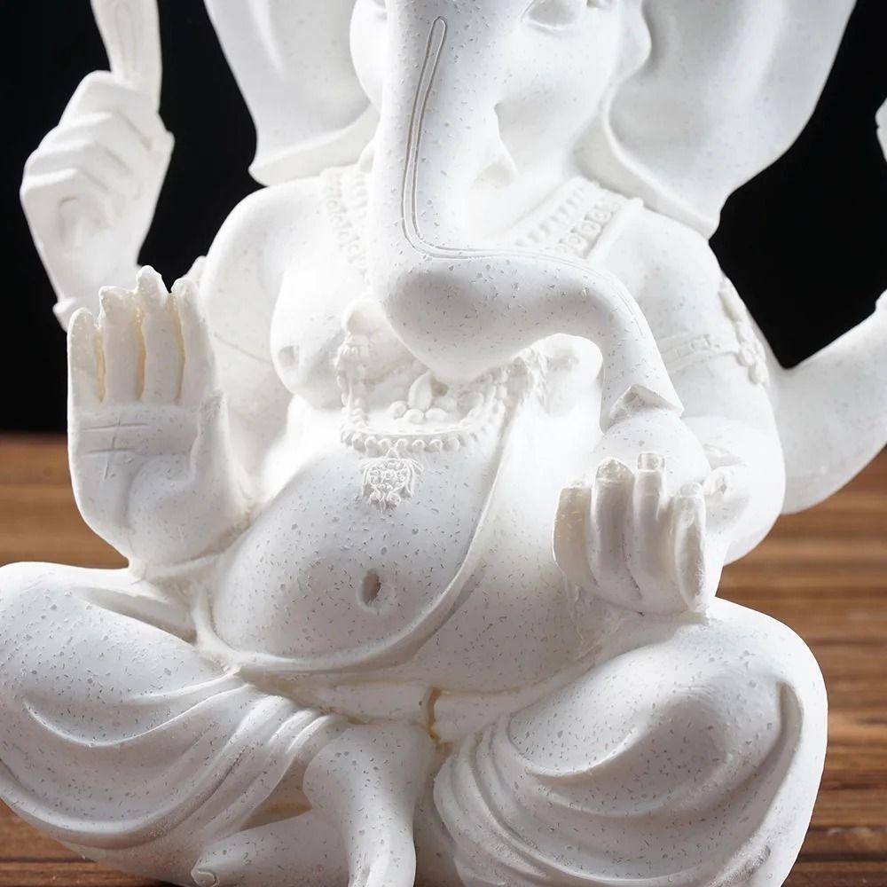 Sitting Meditation Buddhist Figurine Ornament Buddha Elephant Statue  Outdoor Garden