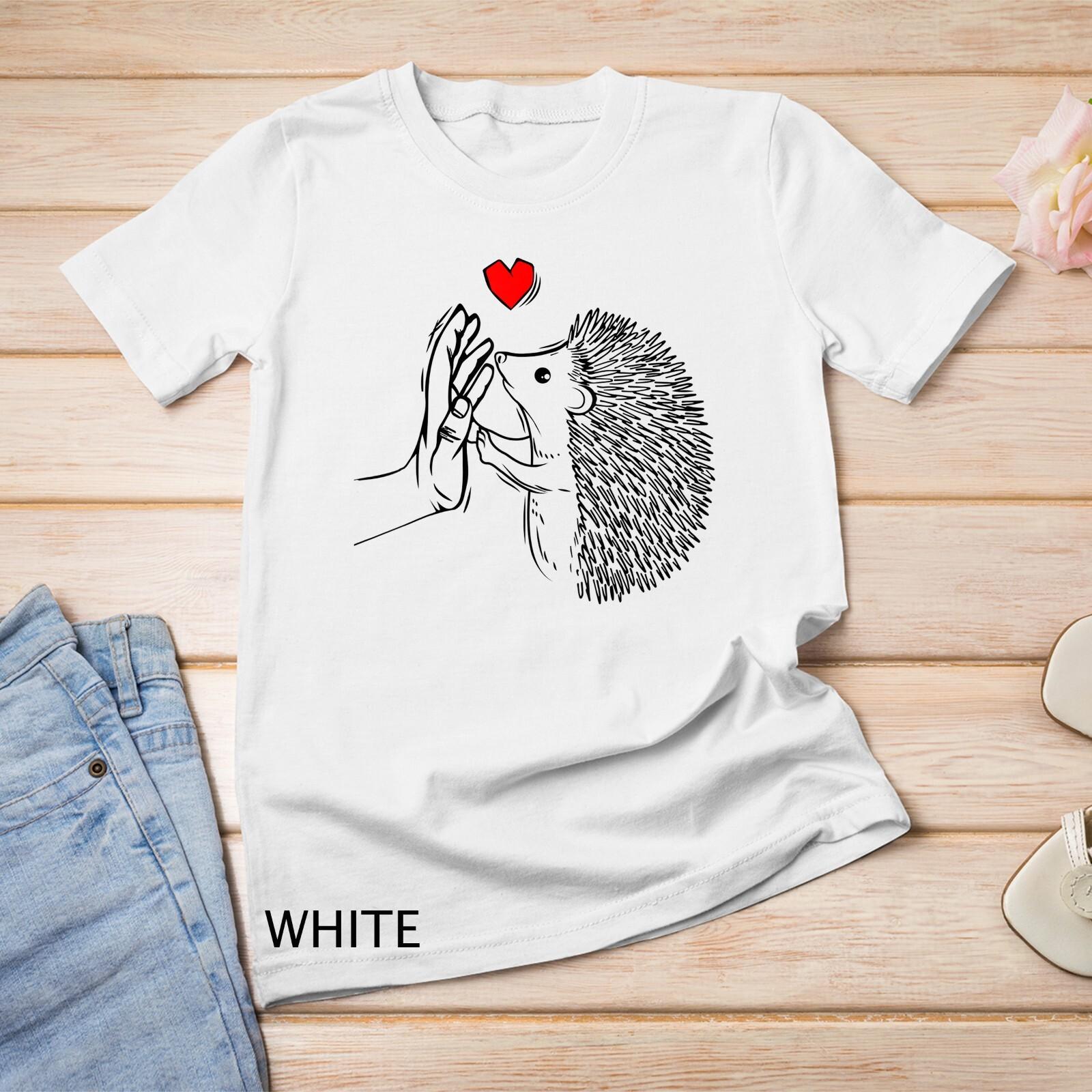 Hedgehog Love Women Girls Boys Men Unisex T-Shirt Mens Womens Tees Top S