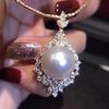 D305 Fine Jewelry 11 -12mm 925 Sterling Silver Natural Fresh Water White Pearl Pendant Necklaces For Women Fine Pearls Pendants