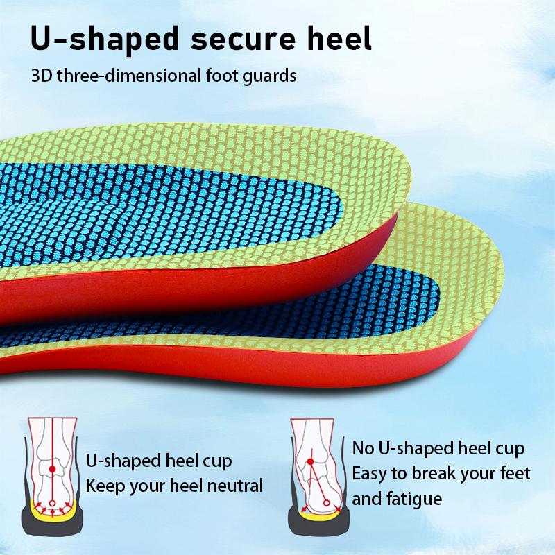 Sport Orthopedic Insole Running High Jump Shoe Insole Arch Support Plantar Fasciitis Men Women Shock Absorbing Non Slip Shoe Pad